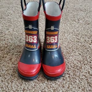 Boys' Firechief Rubber Rain Boots Toddler Sz 9/10